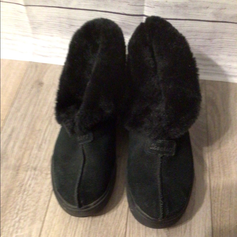 Vintage Skecher’s Leather Fur Short Boots Size 10